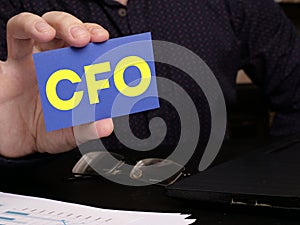 Chief financial officer CFO is shown using the text