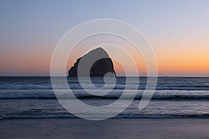 Chief Kiwanda rock at scenic Pacific coast near Pacific city, Oregon