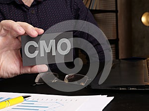 Chief marketing officer CMO is shown using the text photo
