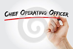 Chief Operating Officer, acronym business concept background