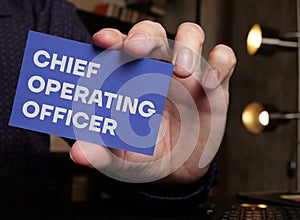 Chief operating officer COO is shown using the text