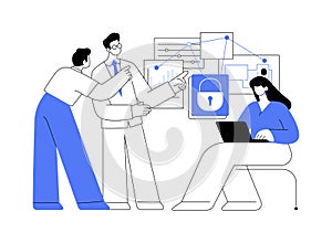 Chief security officer isolated cartoon vector illustrations.