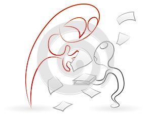 The chief yells at a subordinate