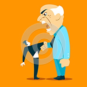 The chief yells at a subordinate