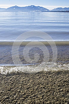 Chiemsee beach, Mountain panorama
