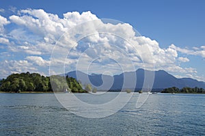 Chiemsee lake in summer