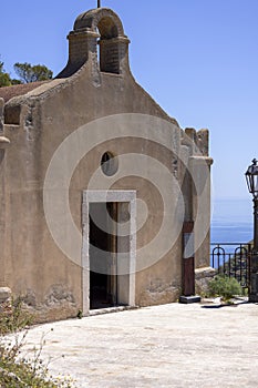 Chiesa di San Biagio, historic 1st century church on the path of Saracens, Castelmola Taormina Sicily Italy