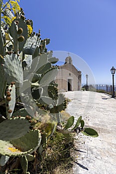 Chiesa di San Biagio, historic 1st century church on the path of Saracens, Castelmola Taormina Sicily Italy