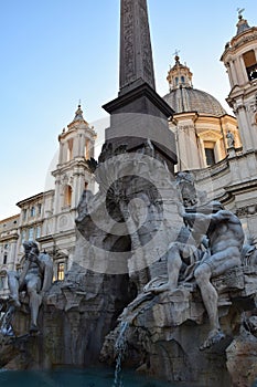 Chiesa di Sant Agnese in Agone on Piazza Navona in Rome, Italy