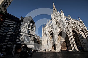 Chiesa gotica Rouen, Normandia France