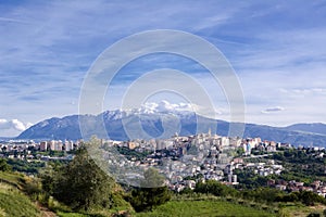 Chieti, one of the capitals of Abruzzo photographs with Maiella