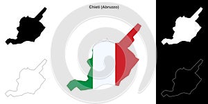 Chieti outline map