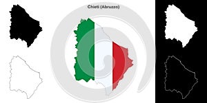 Chieti outline map