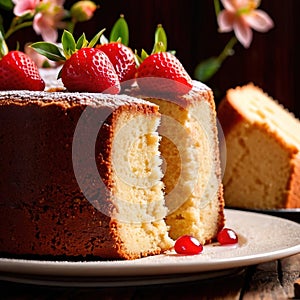 Chiffon Cake , traditional popular sweet dessert cake