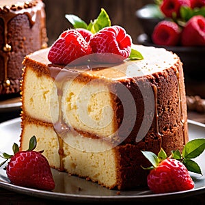 Chiffon Cake , traditional popular sweet dessert cake