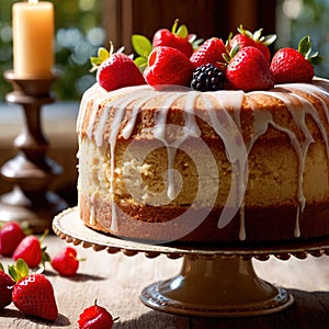 Chiffon Cake , traditional popular sweet dessert cake