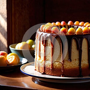 Chiffon Cake , traditional popular sweet dessert cake