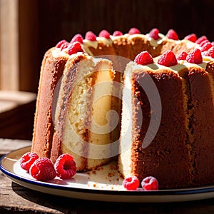 Chiffon Cake , traditional popular sweet dessert cake