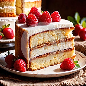 Chiffon Cake , traditional popular sweet dessert cake