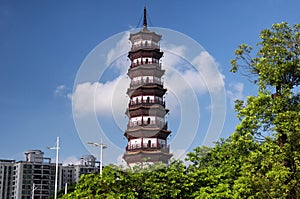 Chigang Pagoda Guangzhou China sunny day photo