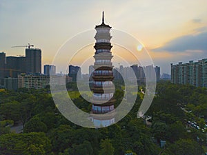 Chigang Pagoda at sunset, Guangzhou