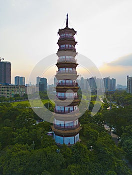 Chigang Pagoda at sunset, Guangzhou