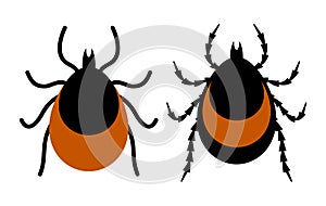 Chigger and tick vector icon
