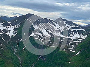 Chigmit Mountains, Bird's-eye view, Alaska, United States photo