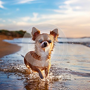 chihuaha bathing, AI generated