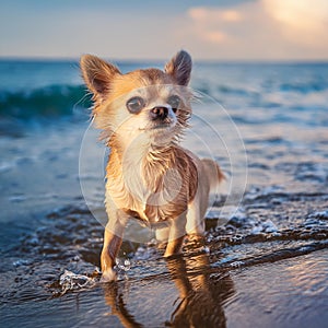 chihuaha bathing, AI generated