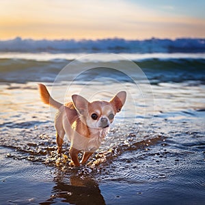 chihuaha bathing, AI generated
