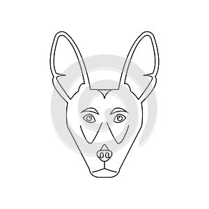 chihuahua face icon. Element of dog for mobile concept and web apps icon. Outline, thin line icon for website design and