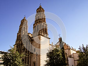 Chihuahua, Mexico. Photograph of the Chihuahua Cathedral on a sunny day.