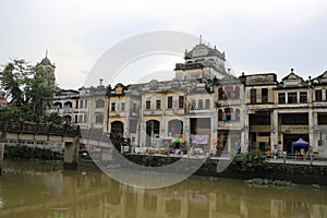 Chikan old town and vintage street view in Kaiping