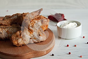 Chiken wings with sour creme