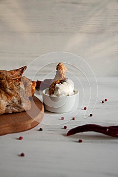 Chiken wings with sour creme