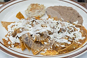 Chilaquiles Mexican breakfast dish