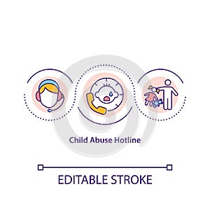 Child abuse hotline concept icon