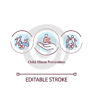 Child abuse prevention concept icon