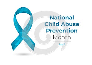 Child Abuse Prevention Month blue awareness ribbon