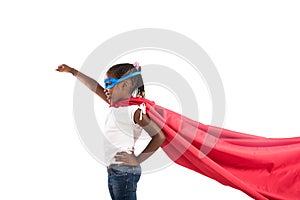 Child acts like a superhero to save the world