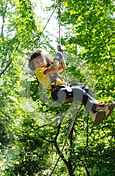 Child in adventure park