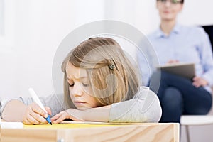 Child with anxiety and depression