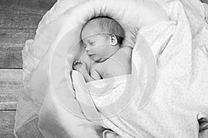 Child baby infant beautiful portrait black and white