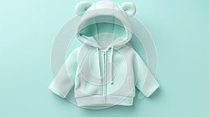 child baby mint hoodie mockup