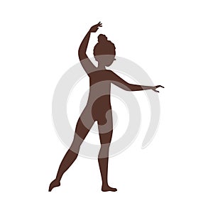 Child ballerina poised stance vector illustration photo