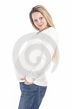 Happy Pregnant Caucasian Woman photo