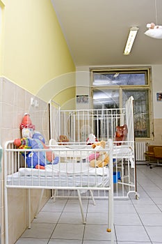 Child beds in the hospital room