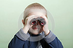 Child with binoculars