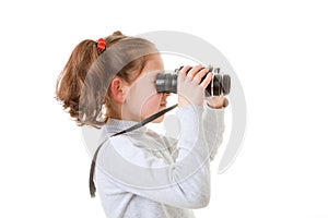 Child with binoculars